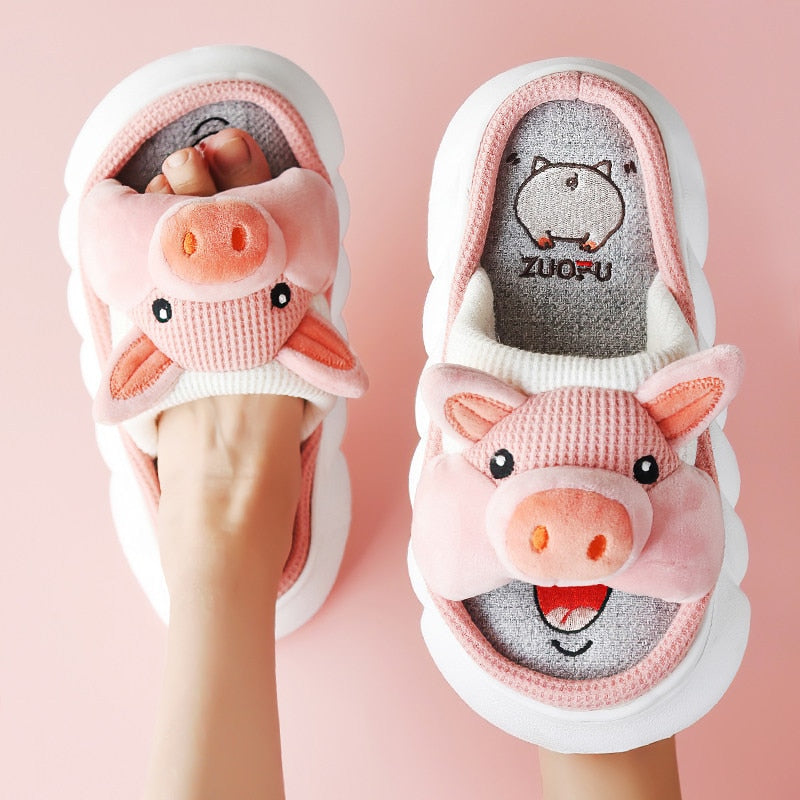 Cute best sale pig slippers