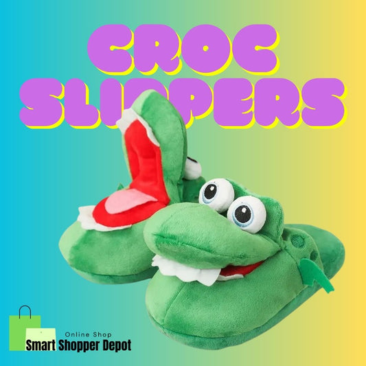 Crocodile Cartoon Slippers with Open Mouth and Dancing Feet