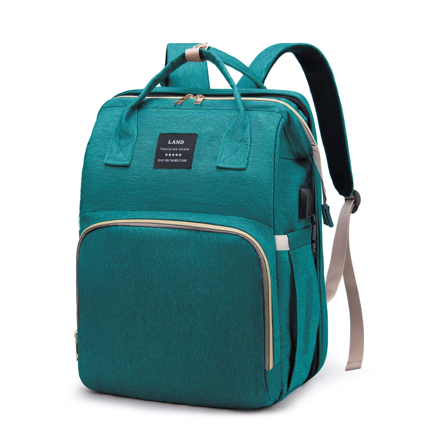 Portable Baby Bed & Diaper Bag: All-in-One Travel Book Bag for Parents