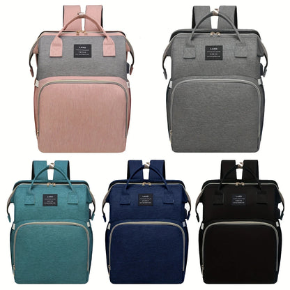 Portable Baby Bed & Diaper Bag: All-in-One Travel Book Bag for Parents