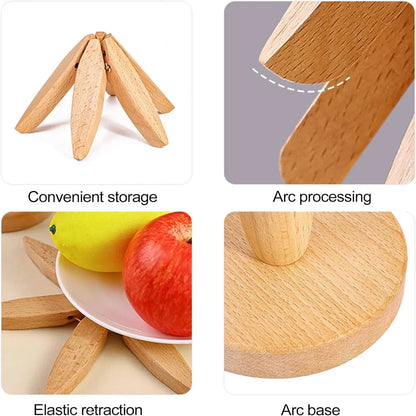 4 Piece Wooden Tree Coaster Set